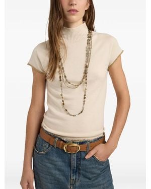Momoní Kame Garment-Dyed Wool Top - Natural