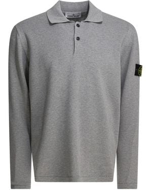 Stone Island Polo À Manches Longues - Gris