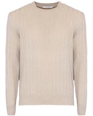 Cruciani Gerippter Pullover - Weiß