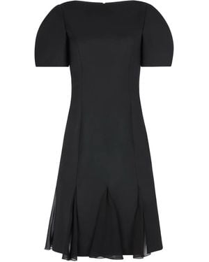 Nina Ricci Peplum Short-Sleeve Mini Dress - Black