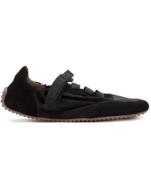 Odissi Cass Grosgrain-Lace Sneakers - Black