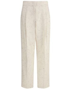 Fabiana Filippi Pressed-Crease Tailored Trousers - White