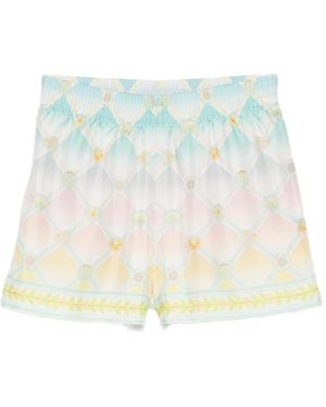 CASABLANCA Diamond-Pattern Shorts - Blue