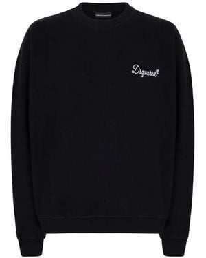 DSquared² Ruimvallende Sweater - Blauw
