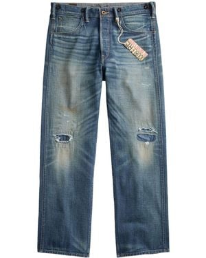 RRL Washed Effect Jeans - Blue