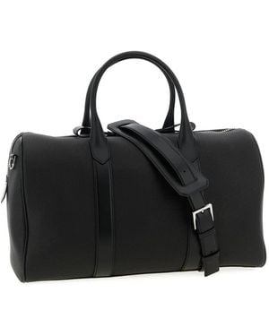 Tom Ford Medium Leather Duffel Bag - Black