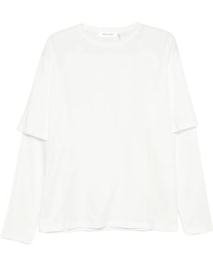 AYA MUSE T-Shirt À Manches Superposées - Blanc