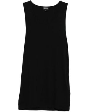 ZEGNA Ribbed Tank Top - Black