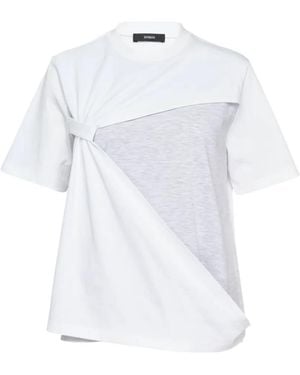 BONBOM Asymmetric Wrap T-Shirt - White