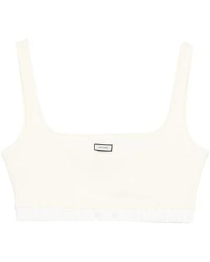 Entire studios Logo-Patch Crop Top - White