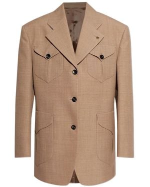 Versace Buttoned Pocket Jacket - Natural