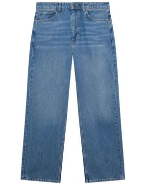 LAB C.O. OFF WHITE Diagonal Motif Piped-Seam Jeans - Blue