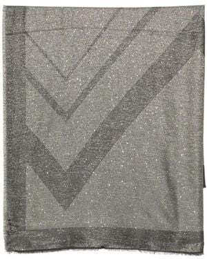 Missoni Schal Mit Zickzackmuster Und Pailletten - Grau
