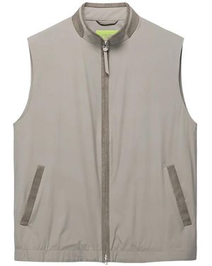 Shanghai Tang Chaleco Mandarin Con Cremallera Y Cuello Alto - Gris
