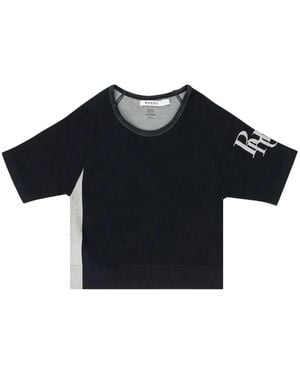 Rhude Logo-Print Raglan-Sleeve Top - Black