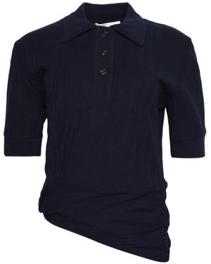 Victoria Beckham Polo con detalle retorcido - Azul