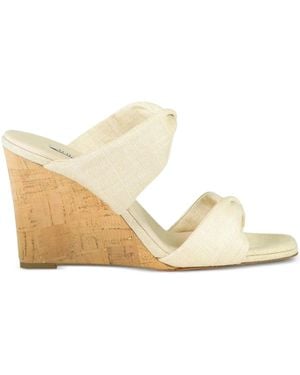 Aquazzura 85mm Twist wedge sandals - Neutro