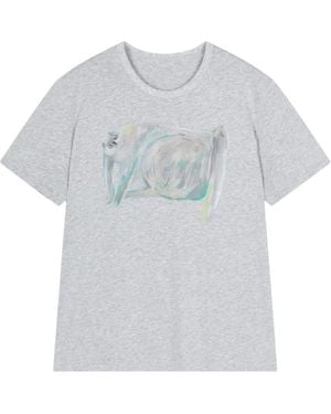 JNBY Cat-Print Short-Sleeve T-Shirt - Grey