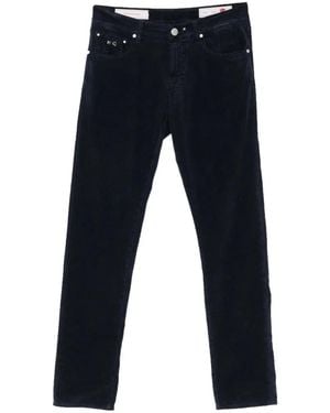 Sartoria Tramarossa Pantalon Michelangelo En Velours Côtelé - Blue