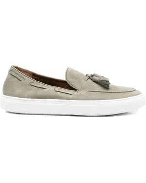 Fratelli Rossetti Mocassins En Cuir Grainé À Pampilles - White