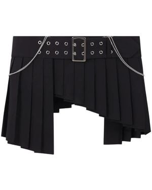 Comme des Garçons Falda Corta Plisada - Negro