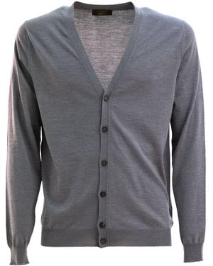 Zanone Buttoned Cardigan - Grey