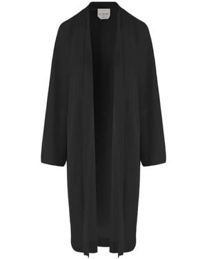 Sa Su Phi Open-Front Long-Sleeve Coat - Black
