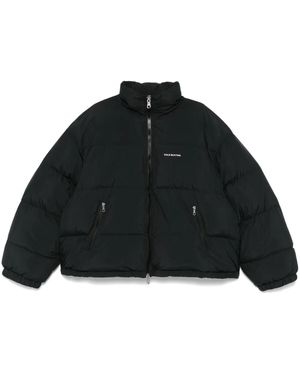 Cole Buxton Cropped-Steppjacke mit Logo - Schwarz