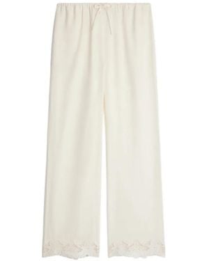 Vanessa Bruno Gliff Lace-Trim Pants - White