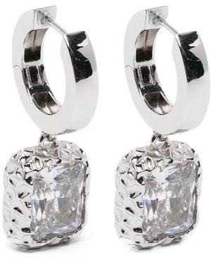 DARKAI Radiant Textured Drop Earrings - White
