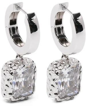 DARKAI Radiant Textured Drop Earrings - White