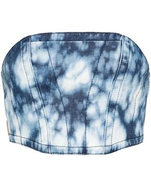 Palm Angels Corsetto Crop - Blu