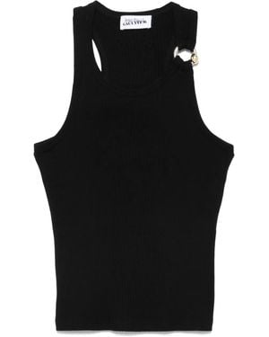 Jean Paul Gaultier Top Smanicato A Coste - Nero