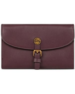 Etro Pegasus Buckle Wallet - Purple