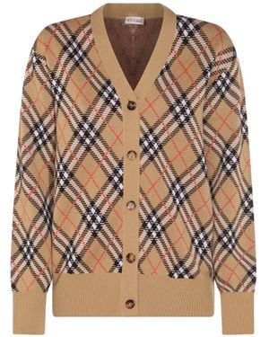 Burberry Karierter Cardigan - Braun