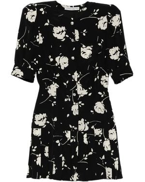 Alessandra Rich Floral Motif Dress - Black