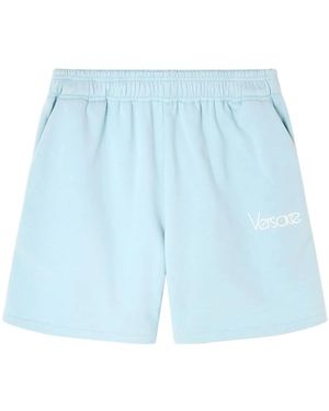 Versace Shorts blu con logo