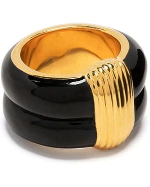 Aurelie Bidermann Anello Doppio Katt - Nero