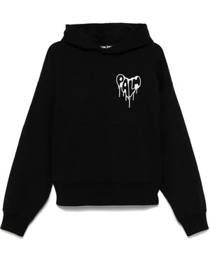 Palm Angels Double Dripping パーカー - ブラック
