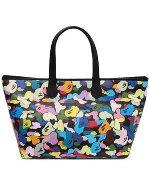 A Bathing Ape Camo-Print Tote Bag - Blue