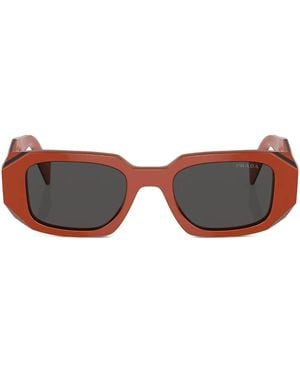 Prada スクエアフレーム サングラス - ブラウン
