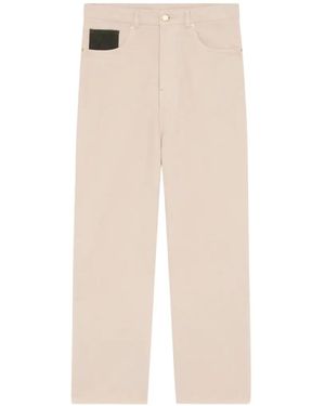 Drole de Monsieur Jean Logo-Patch Trousers - White