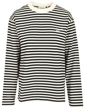 Carhartt Ezra Striped Long-Sleeve T-Shirt - Black