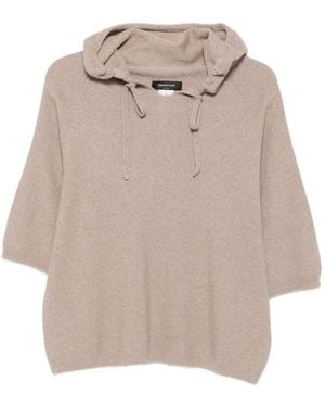 Fabiana Filippi Drawstring Knitted Hoodie - Natural