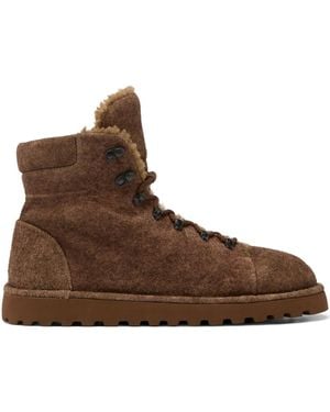 Marsèll Pallottola Crepping Lace-Up Hiking Boots - Brown