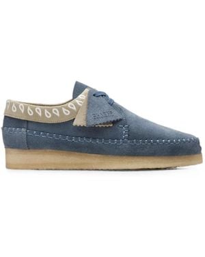 Clarks Derbies Weaver À Lacets - Bleu