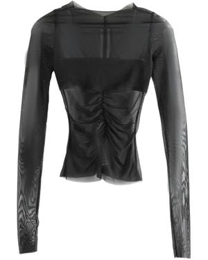 Rick Owens Temple Long-Sleeved Bandeau Top - Black