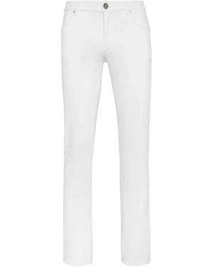 Billionaire Jean Droit À Broderies - White