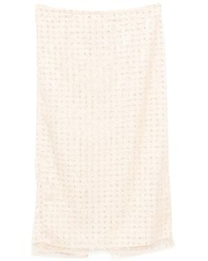 STAUD Embellished Skirt - White