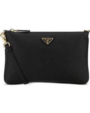 Prada Bandolera Con Logo - Negro